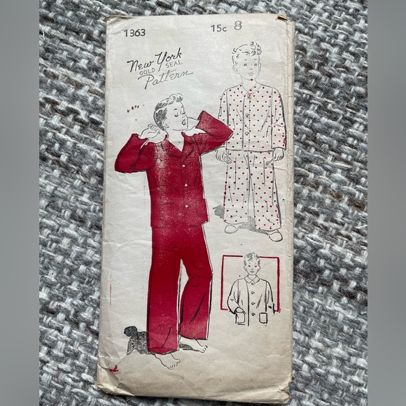 Vintage 1940s New York Gold Seal boys pajama sewing pattern - Picture 1 of 4